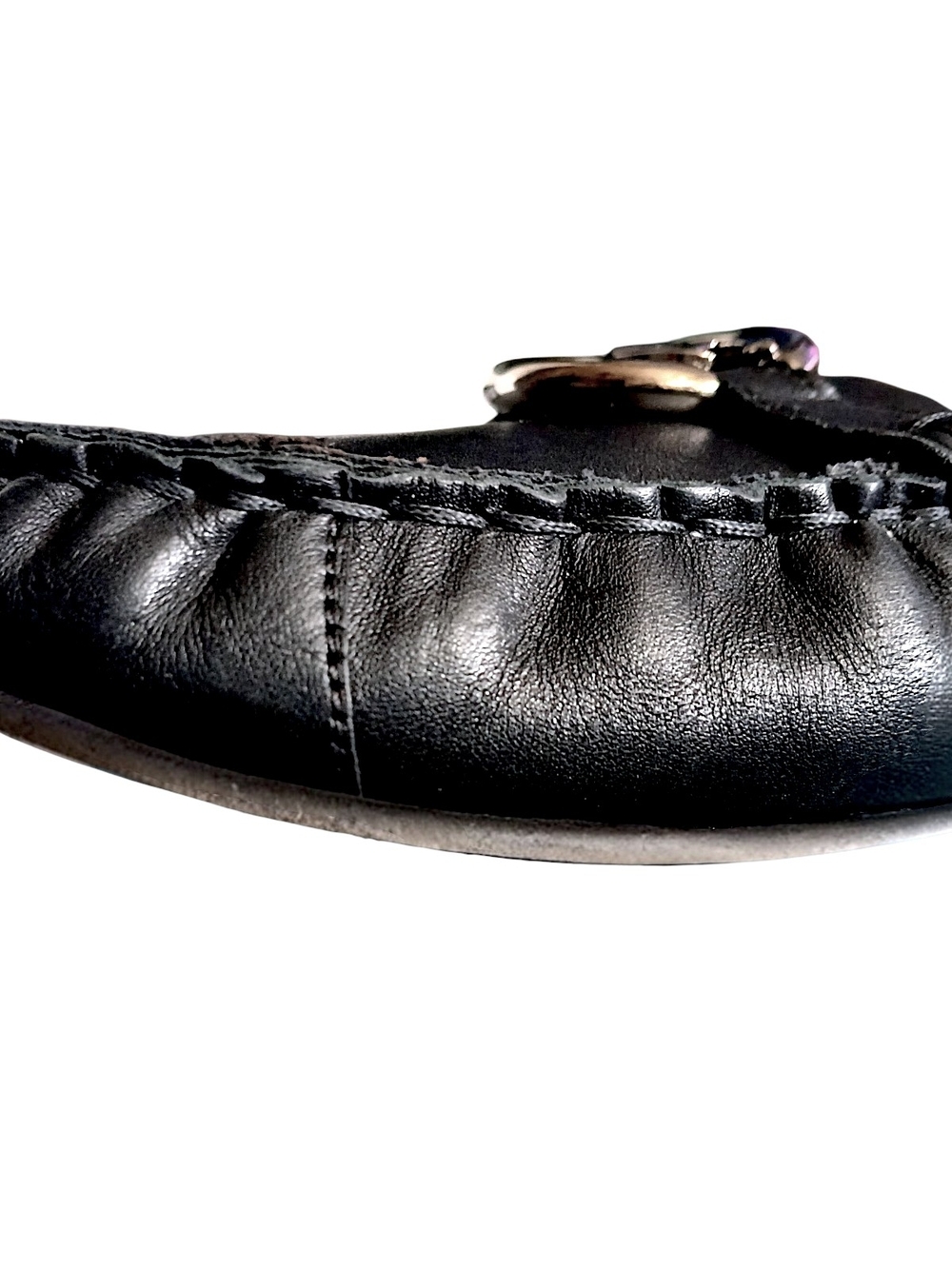 CHANEL Black Leather Loafers with Gold CC Emblem TIMELESS and THOROUGHLY POSH... - Picture 6 of 11